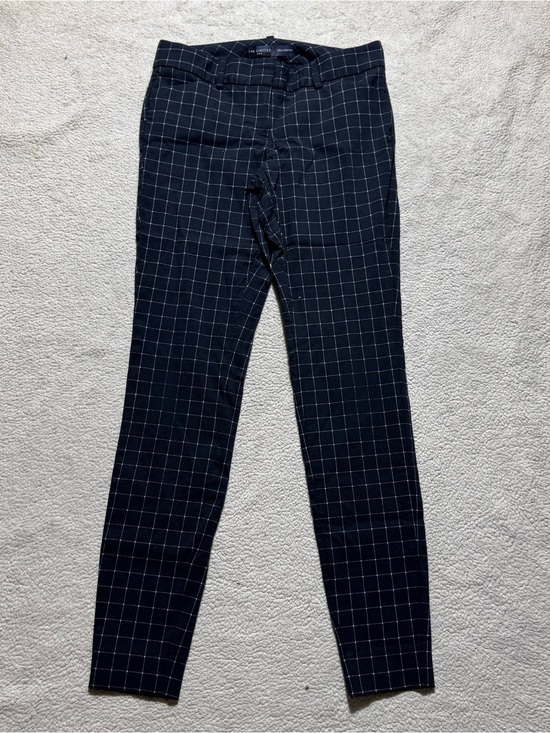 The Limited Pants - The Limited Pants Womens 0 Ideal Stretch Black White Plaid Low Rise Dress Slacks